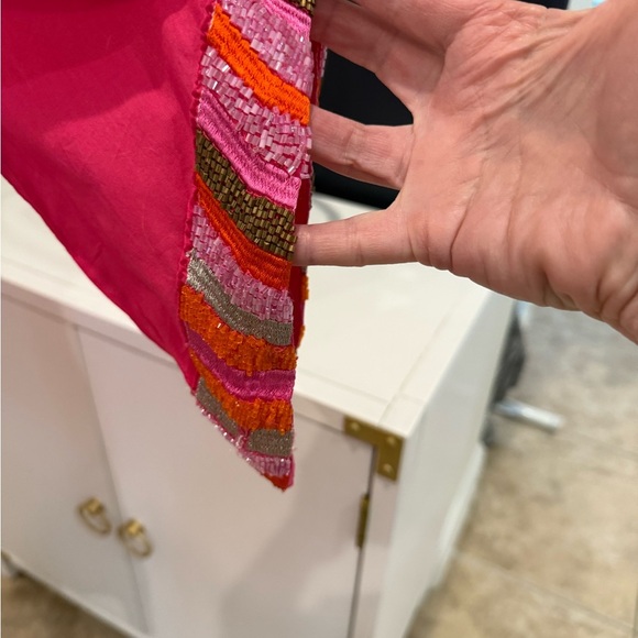 MudPie Daphne Vibrant Pink Beaded Dress/tunic size medium - Picture 4 of 8